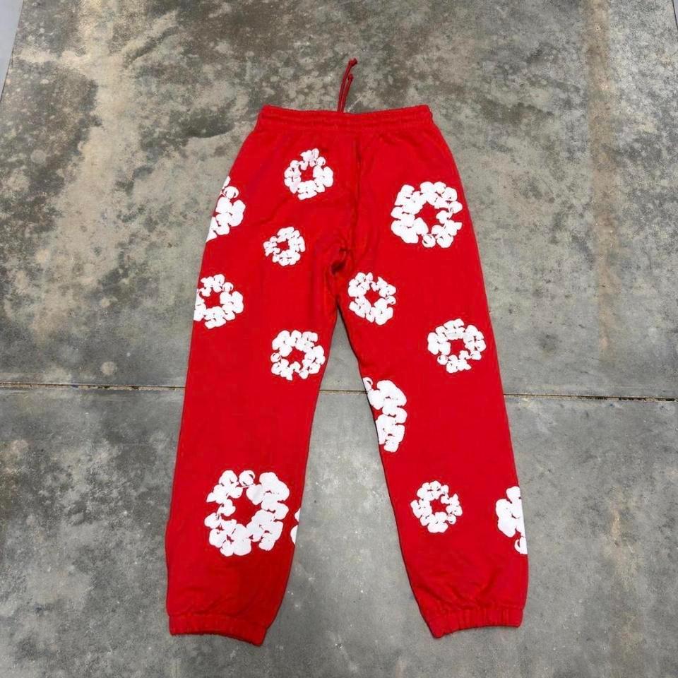 Xl Red Denim Sweatpants Fast 201b 2