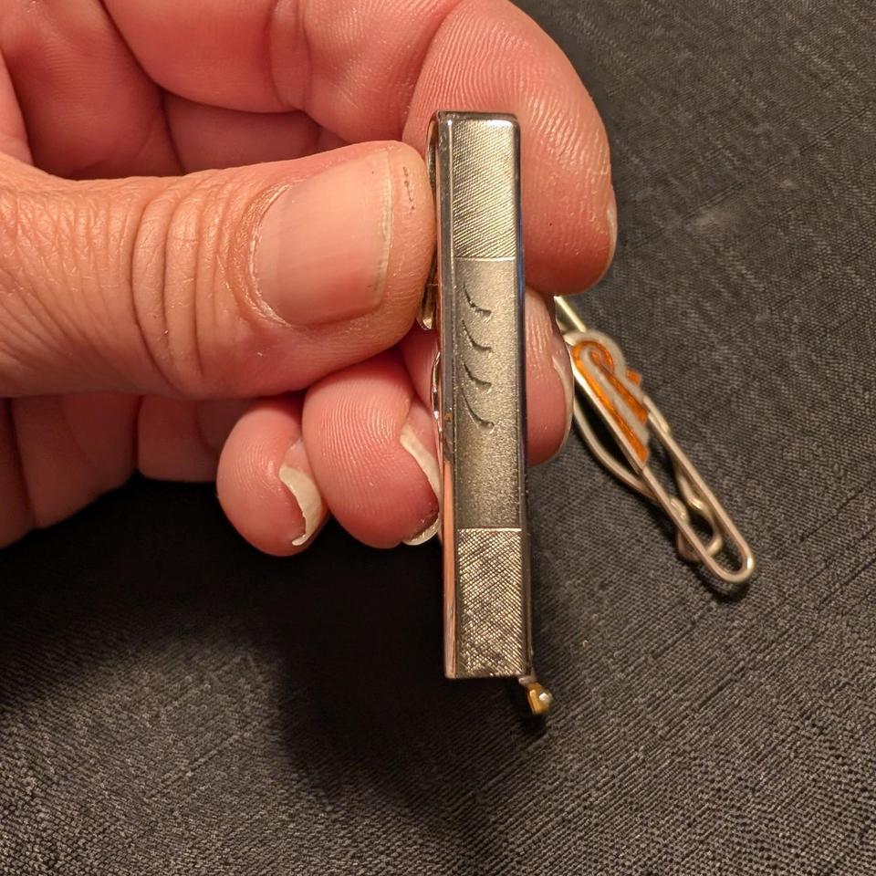 Set Of 4 Silvertone Tie A8be 2
