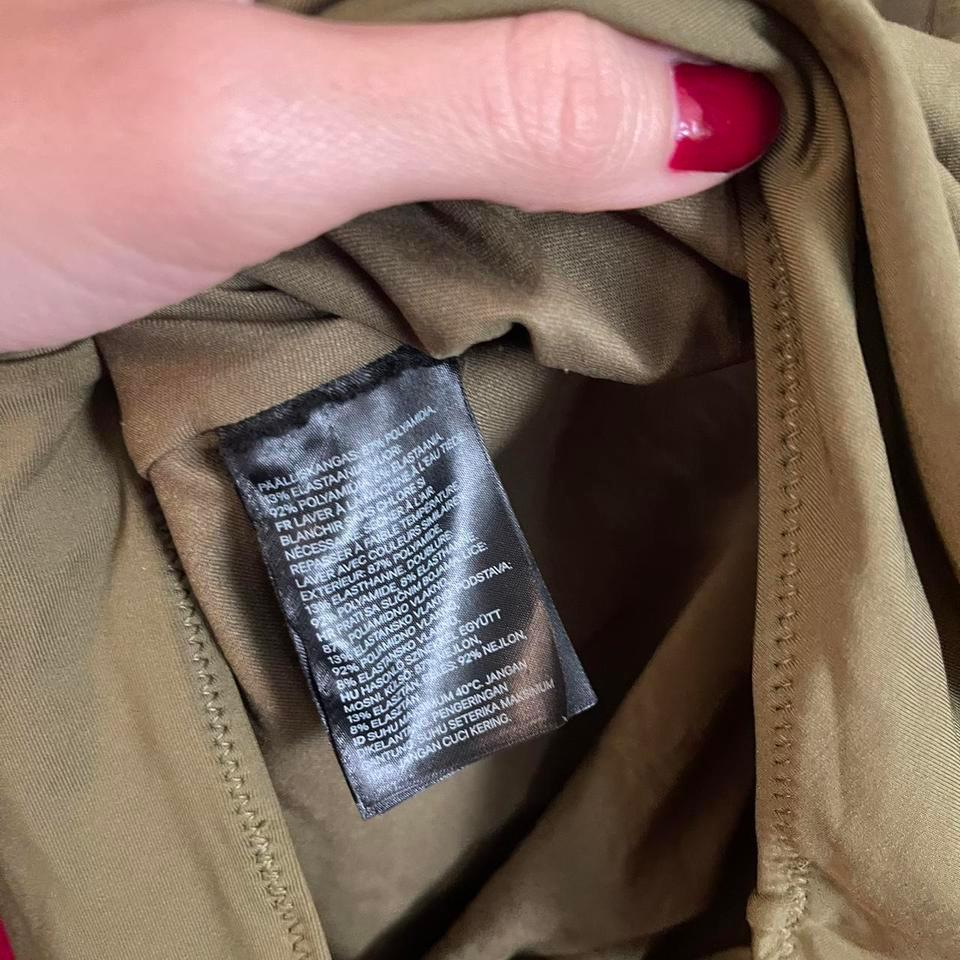Khaki One Piece Swimsuit With 4