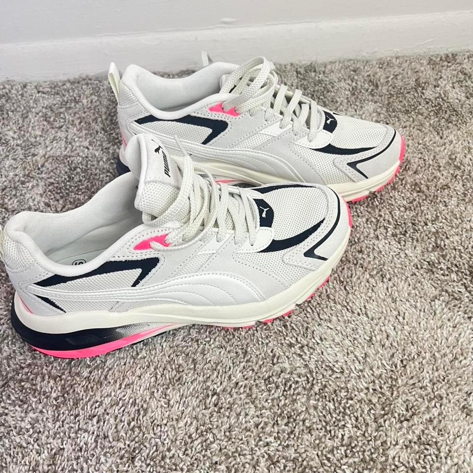 White And Pink Puma Trainers 3
