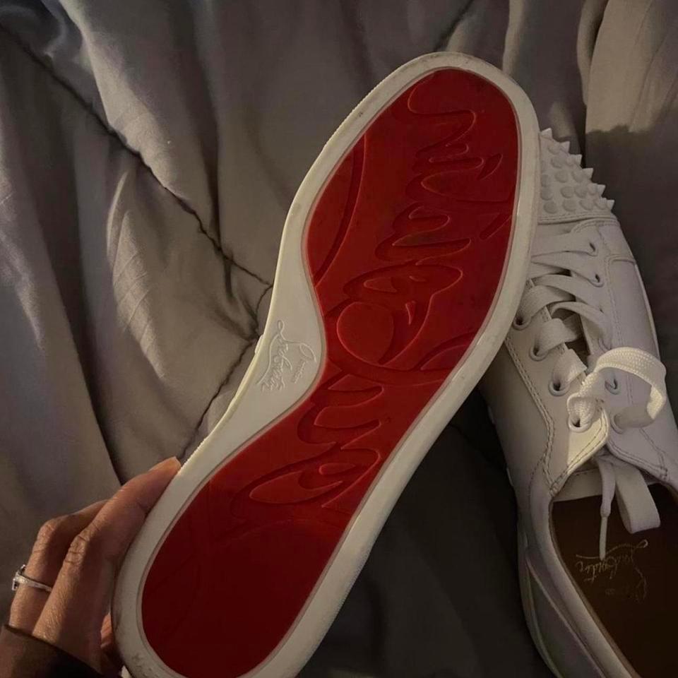 Christian Louboutin White Spike Trainers 882d