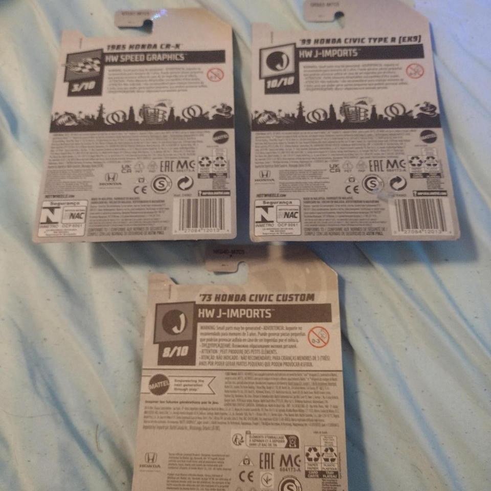 Pack Of 3 Honda Hot 2