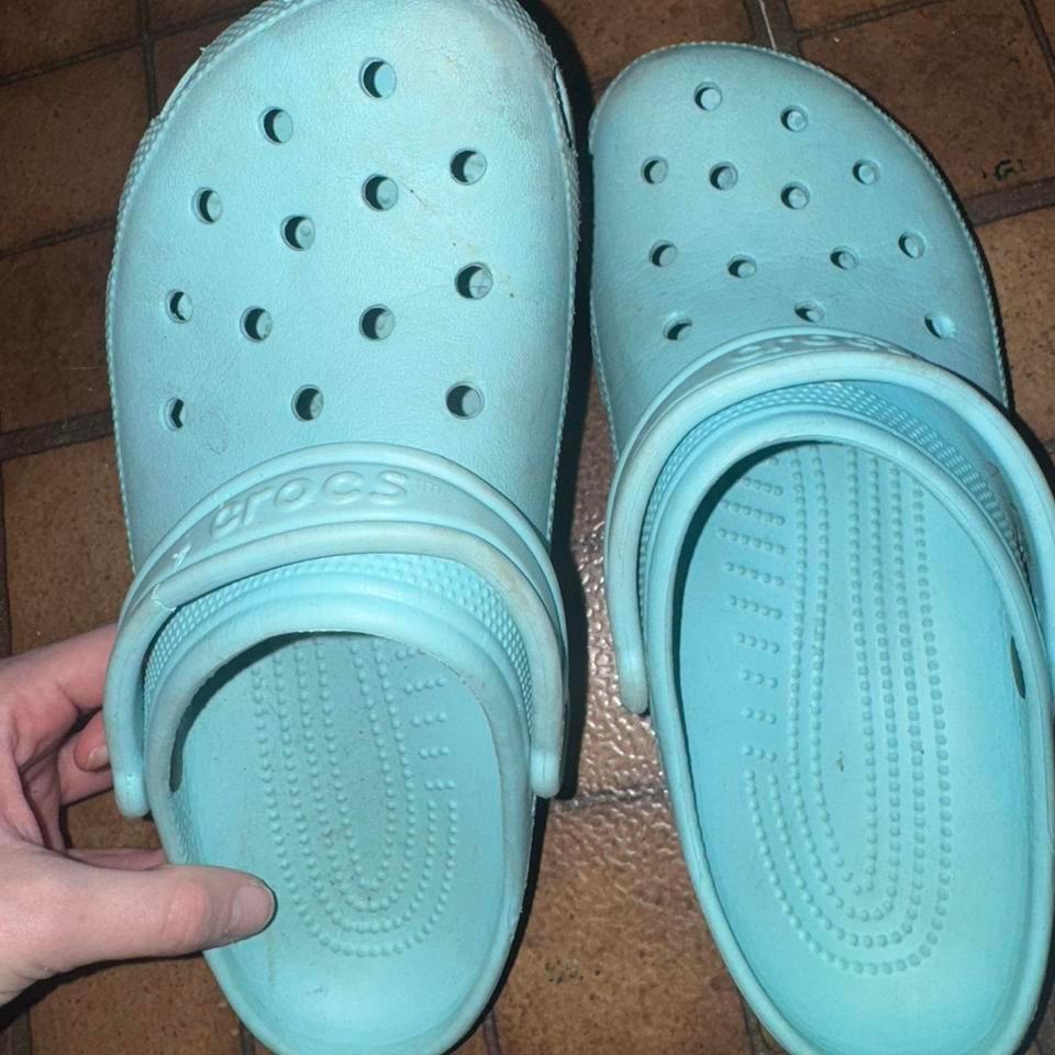 Light Blue Crocs Barely Worn 61f2