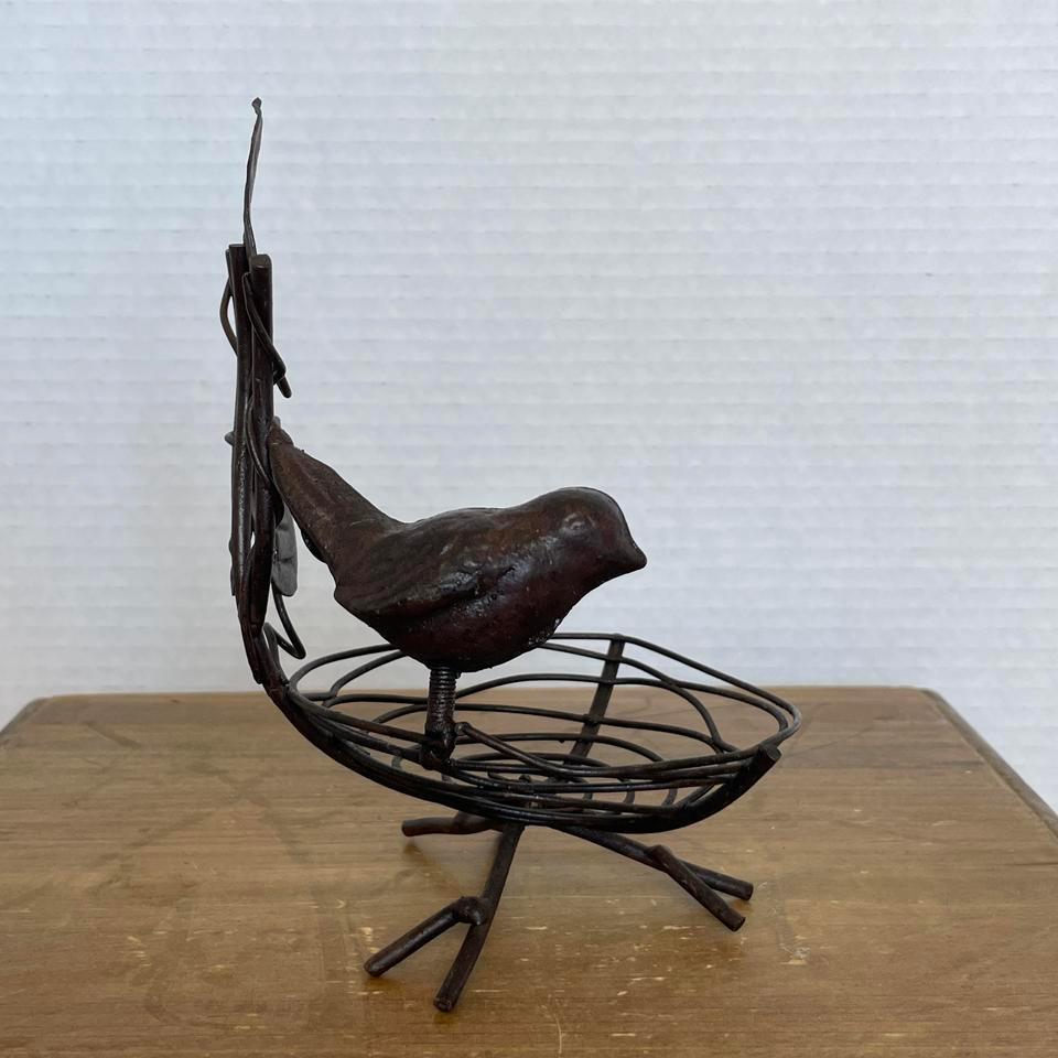 Rustic Brown Finish Metal Bird 4f57 4