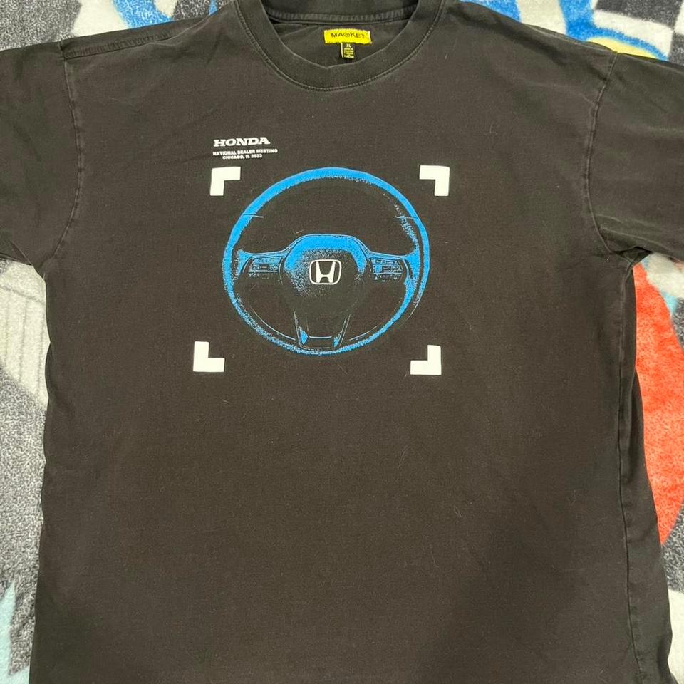 Honda Black T Shirt With Blue 3b4a