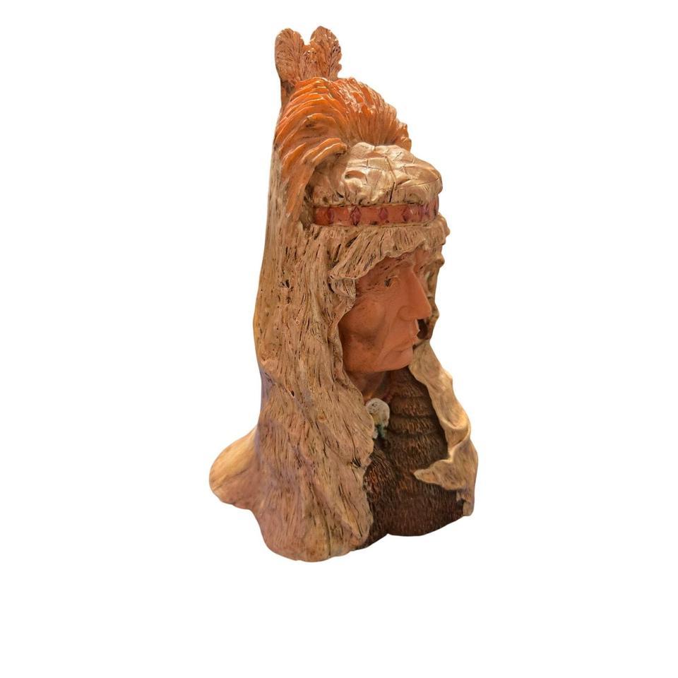 Vintage Rustic Faux Wood Carved 94aa 3
