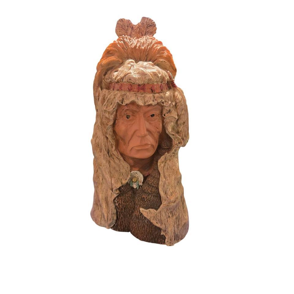 Vintage Rustic Faux Wood Carved 94aa