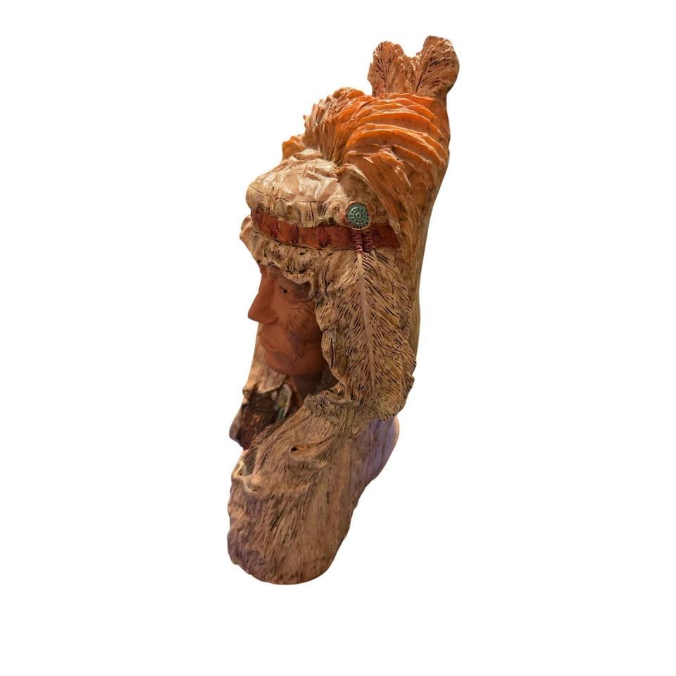 Vintage Rustic Faux Wood Carved 94aa 8