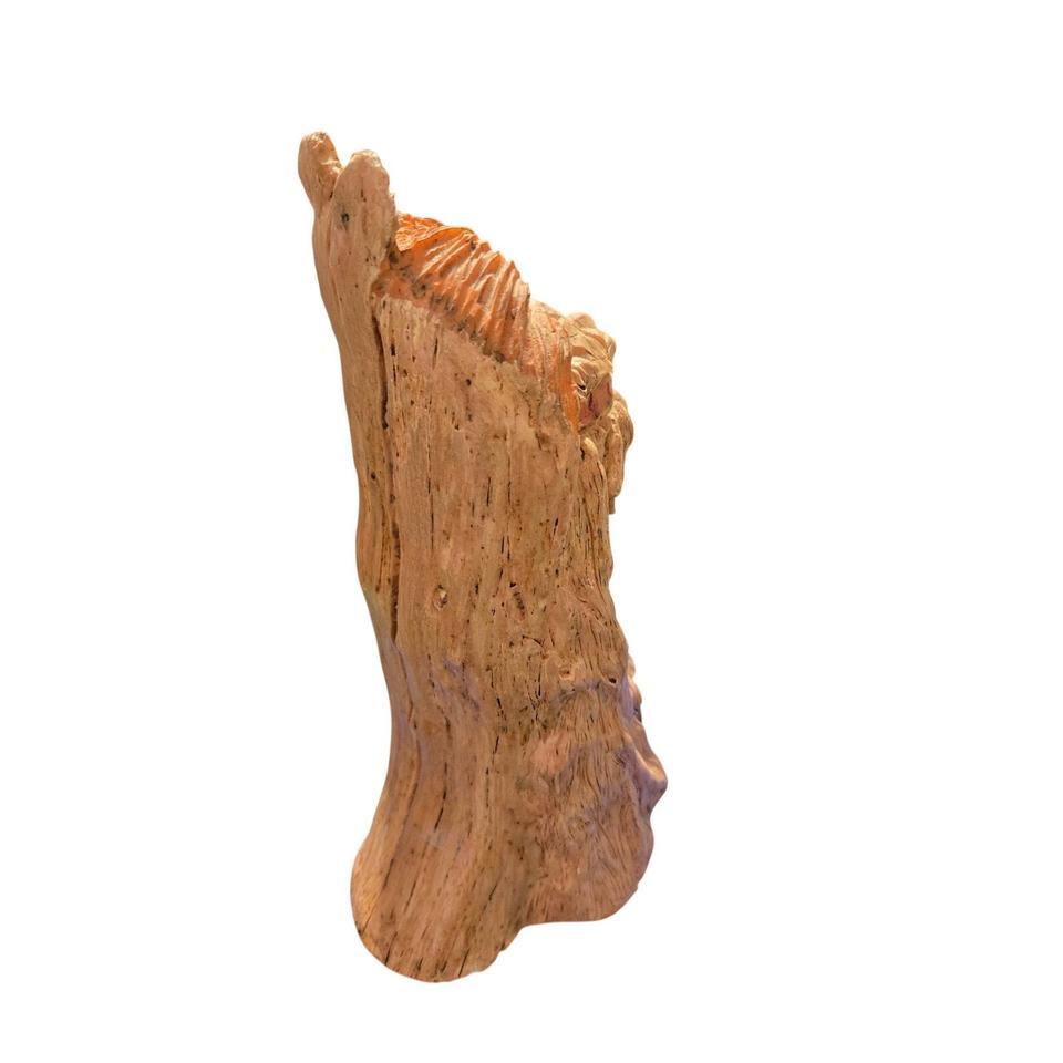 Vintage Rustic Faux Wood Carved 94aa 4