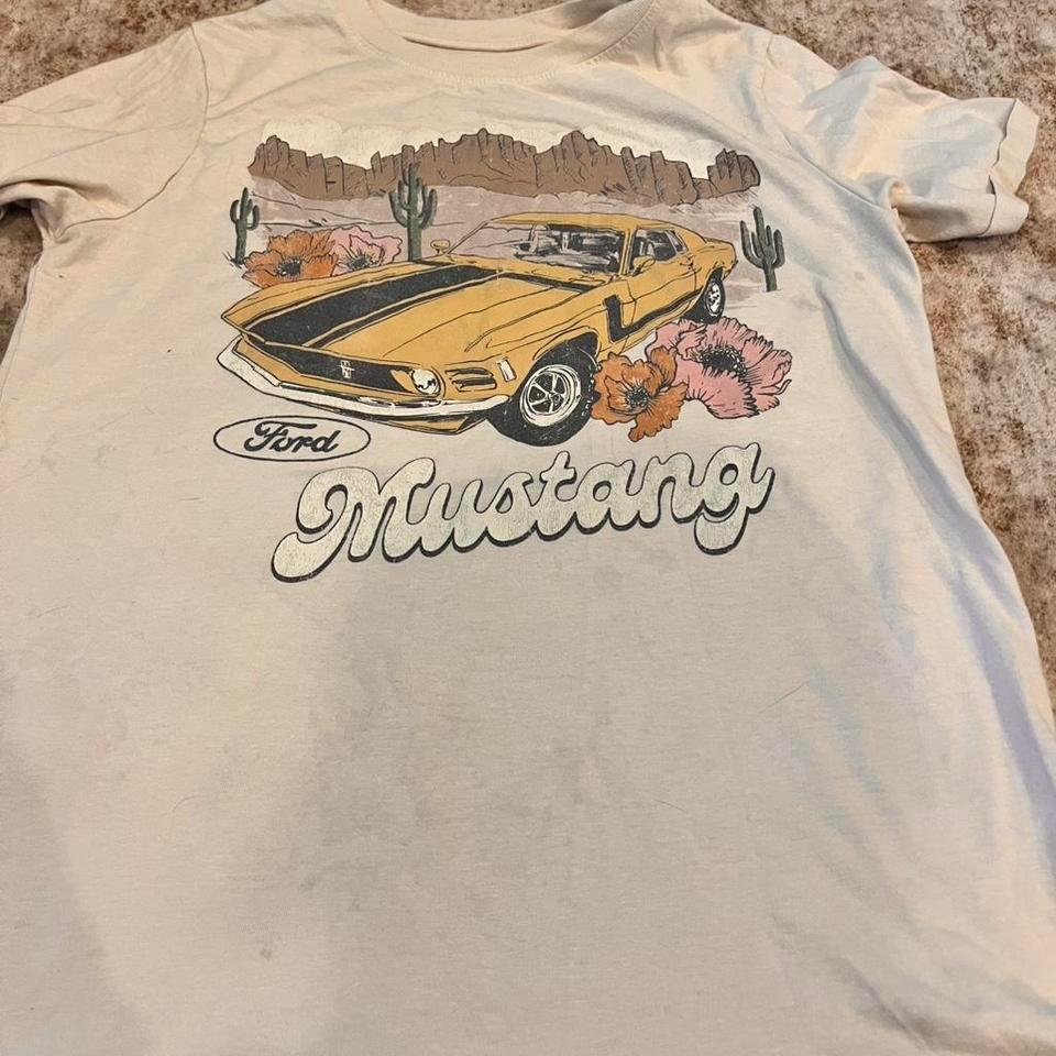 Ford Mustang White T Shirt Size B5a4