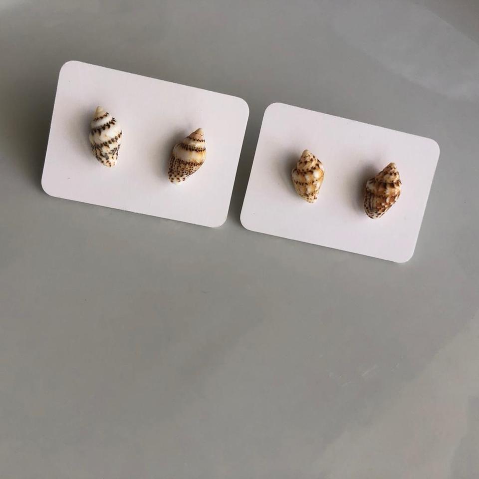 Gold Stud Shell Earring Set A018 3