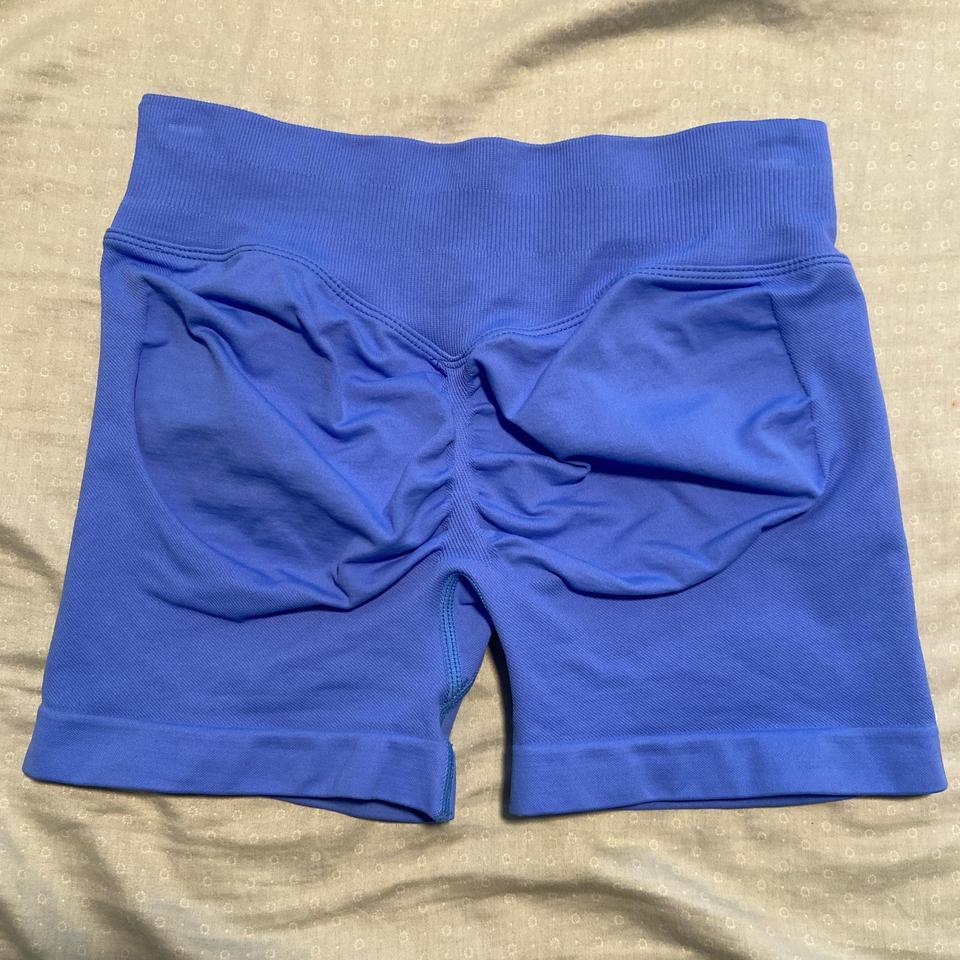 Blue High Waisted Bike Shorts W 7f59 2
