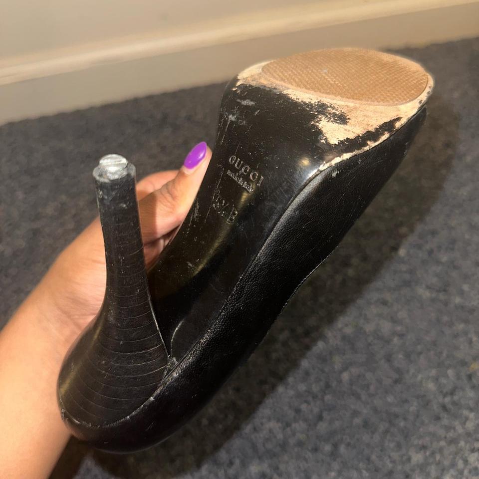 Gorgeous Gucci Black Peep Toe 4