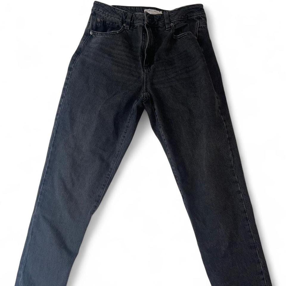 Black Denim Mom Cut Jeans