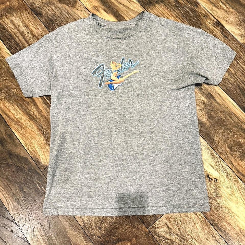 Fender Grey Cotton T Shirt With 1629