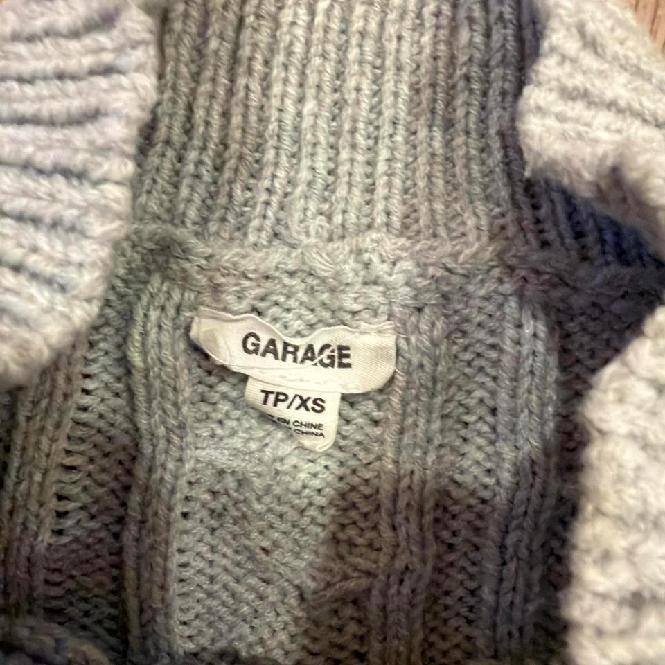 Garage Grey Cable Knit Crop 8d1d 2