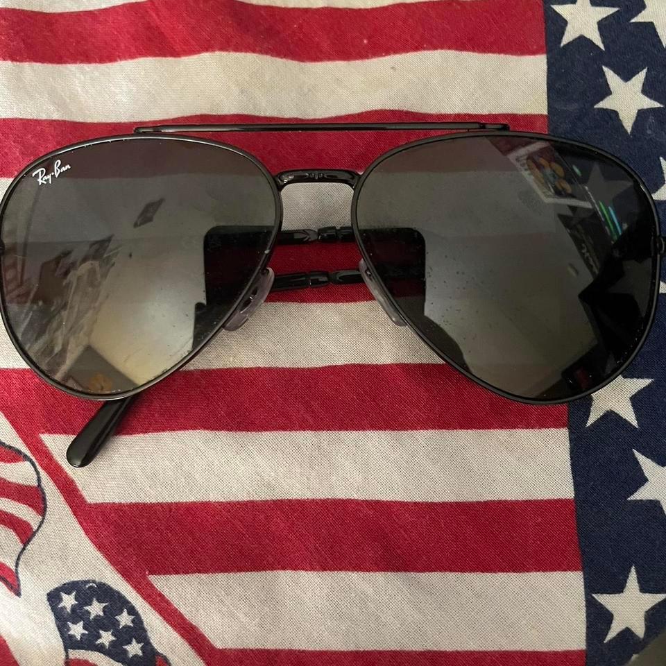 Custom Ray Ban Aviator Sunglasses Black 3887
