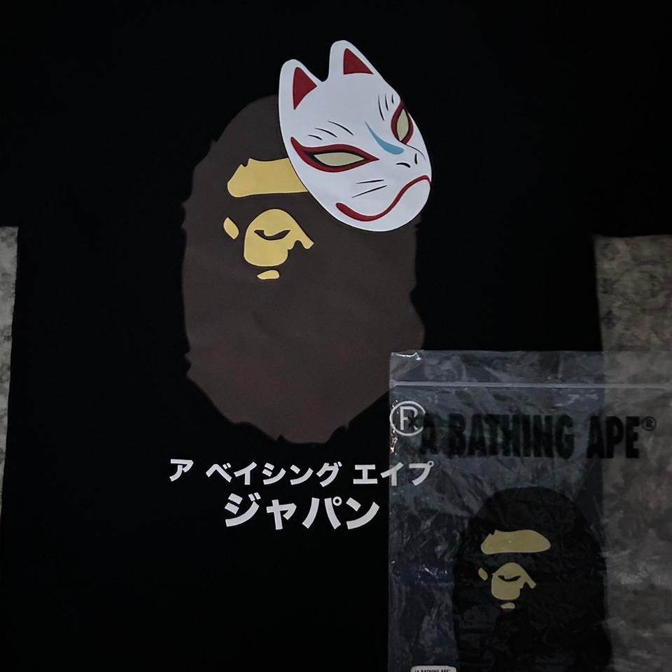 Bape Black Cotton T Shirt With 1dfb