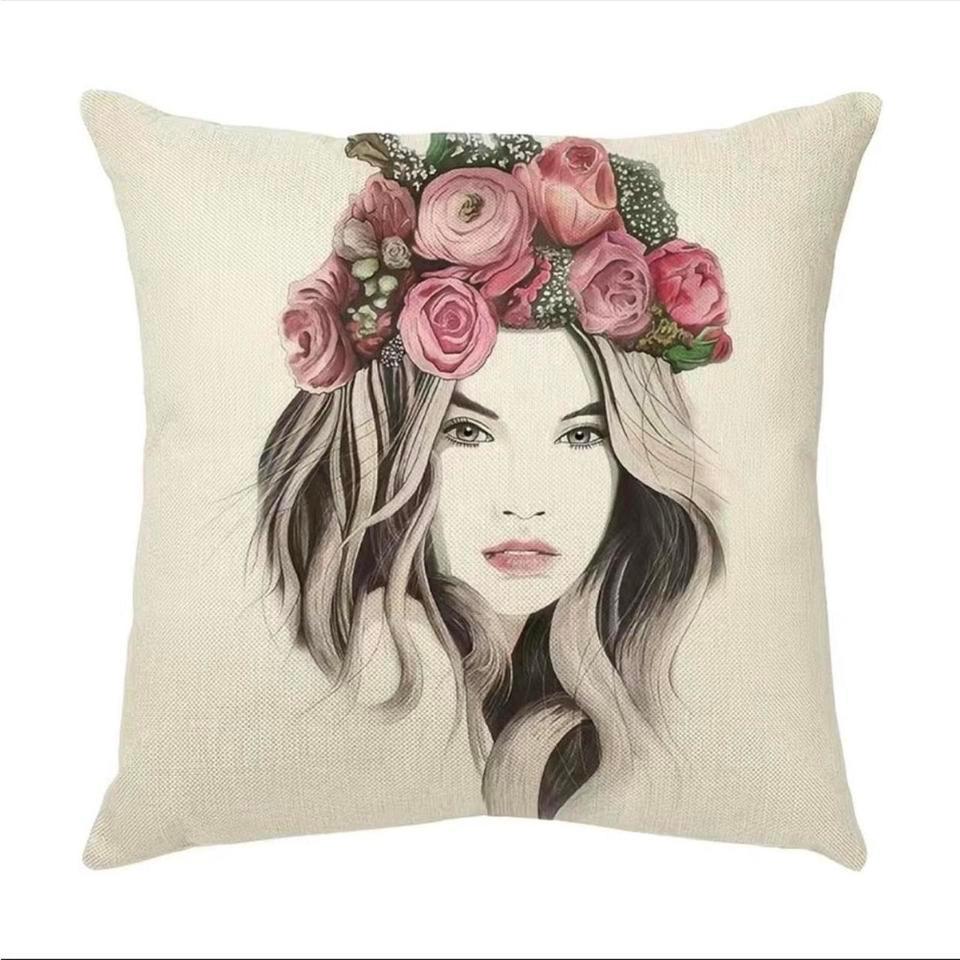 1pc Fashion Girl Pillow Cover Efd7