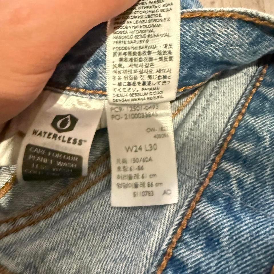 Levis Ribcage High Rise Straight Leg Blue 7