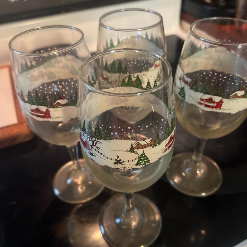 Libbey Vintage Christmas Winter Village