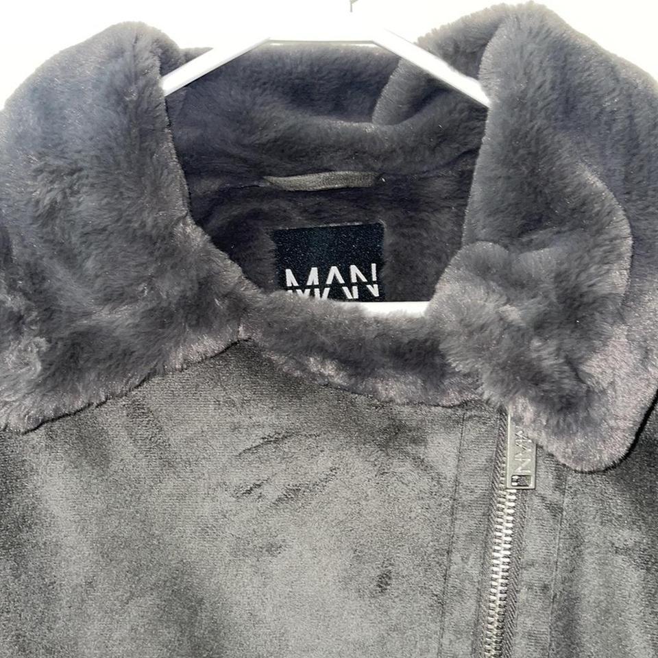 Man Boohoo Grey Faux Fur 3297 3
