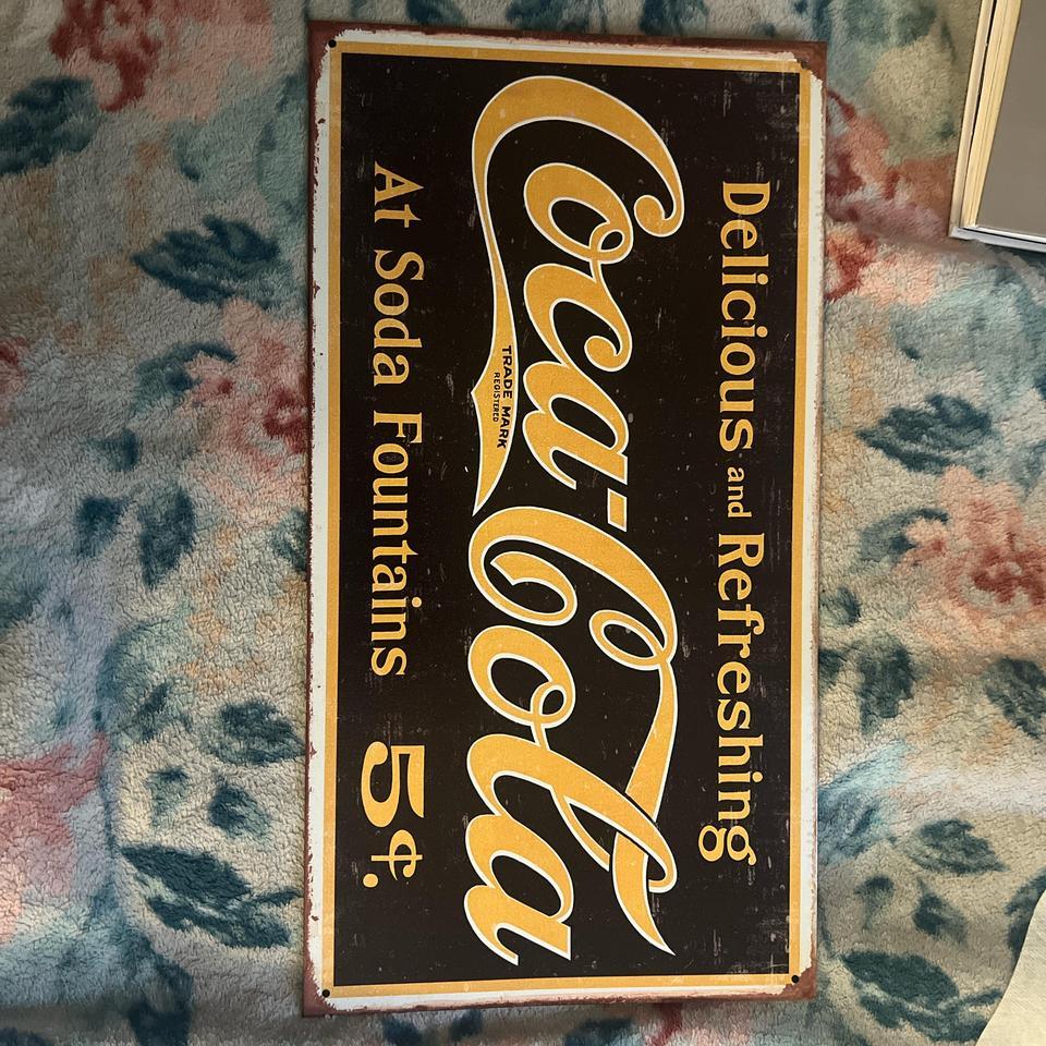 Coca Cola Vintage Sign Coke Retro D49b