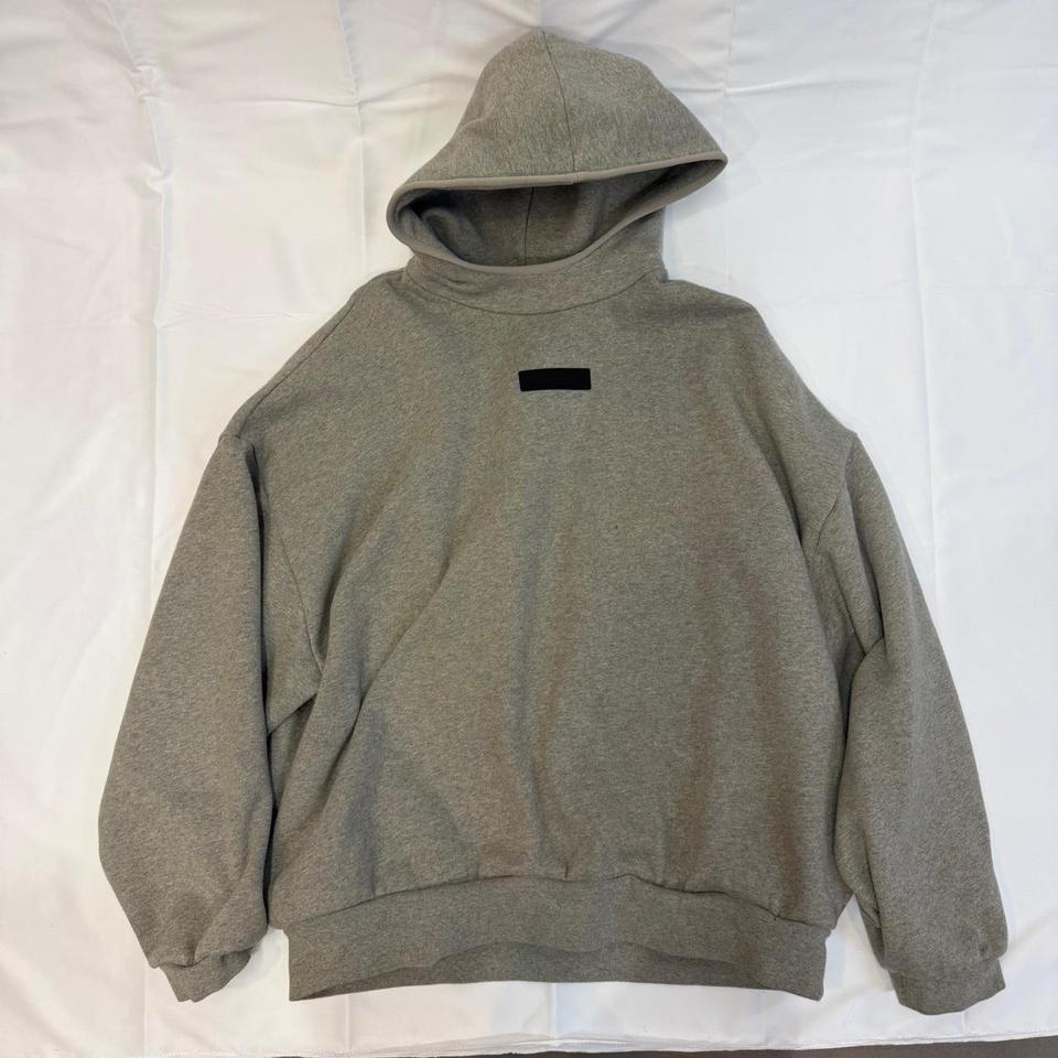 Grey Hoodie With Black Logo 9a6d