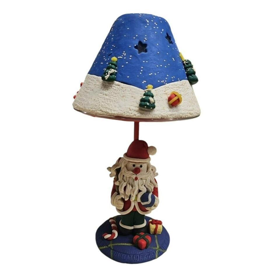 Clay Santa Tea Light Candle 37e6