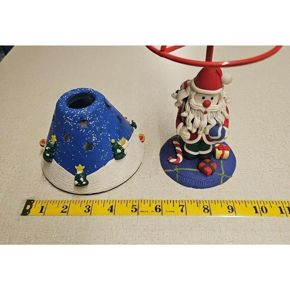 Clay Santa Tea Light Candle 37e6 7
