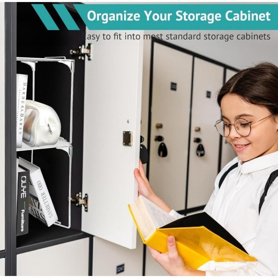 Pair Of Stackable Locker Storage 8