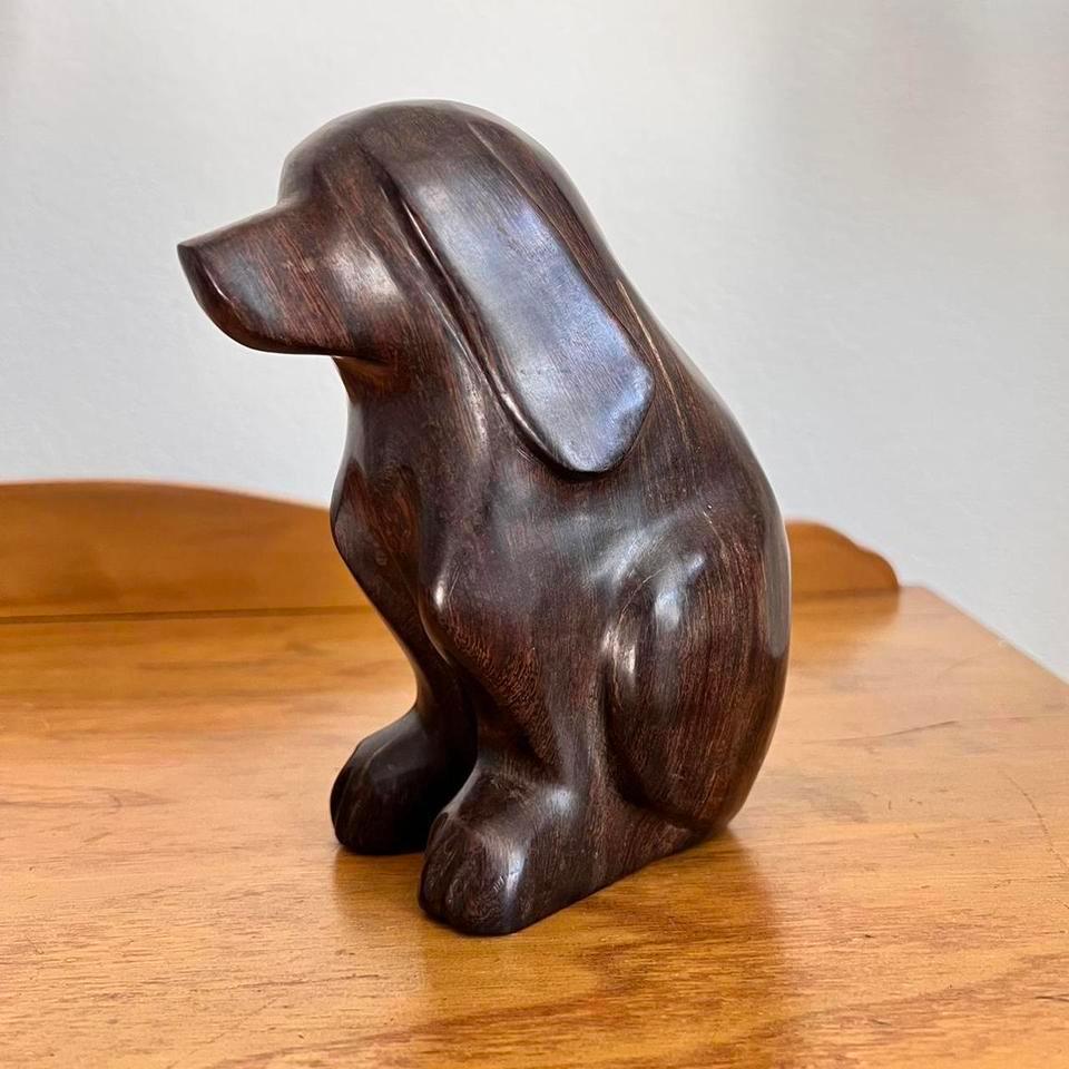Vintage A1 Wood Sculpture Dog A7ea