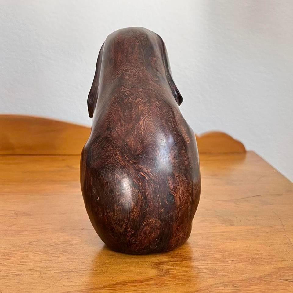 Vintage A1 Wood Sculpture Dog A7ea 5