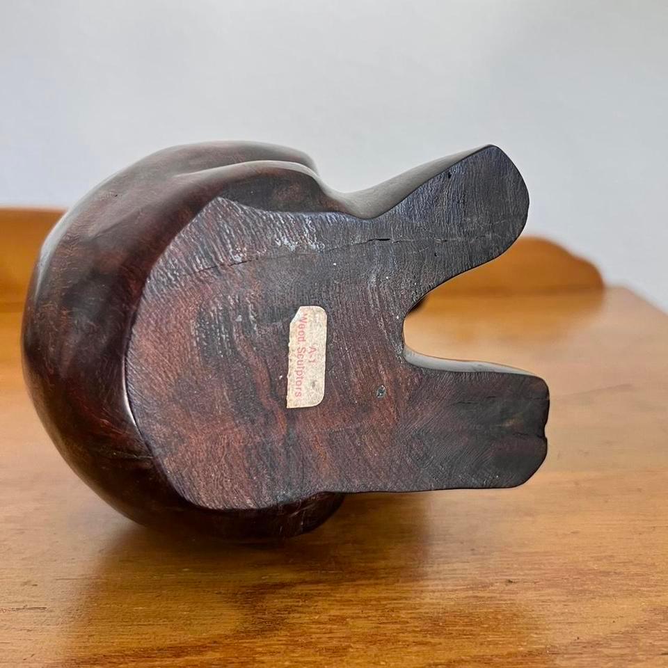 Vintage A1 Wood Sculpture Dog A7ea 7