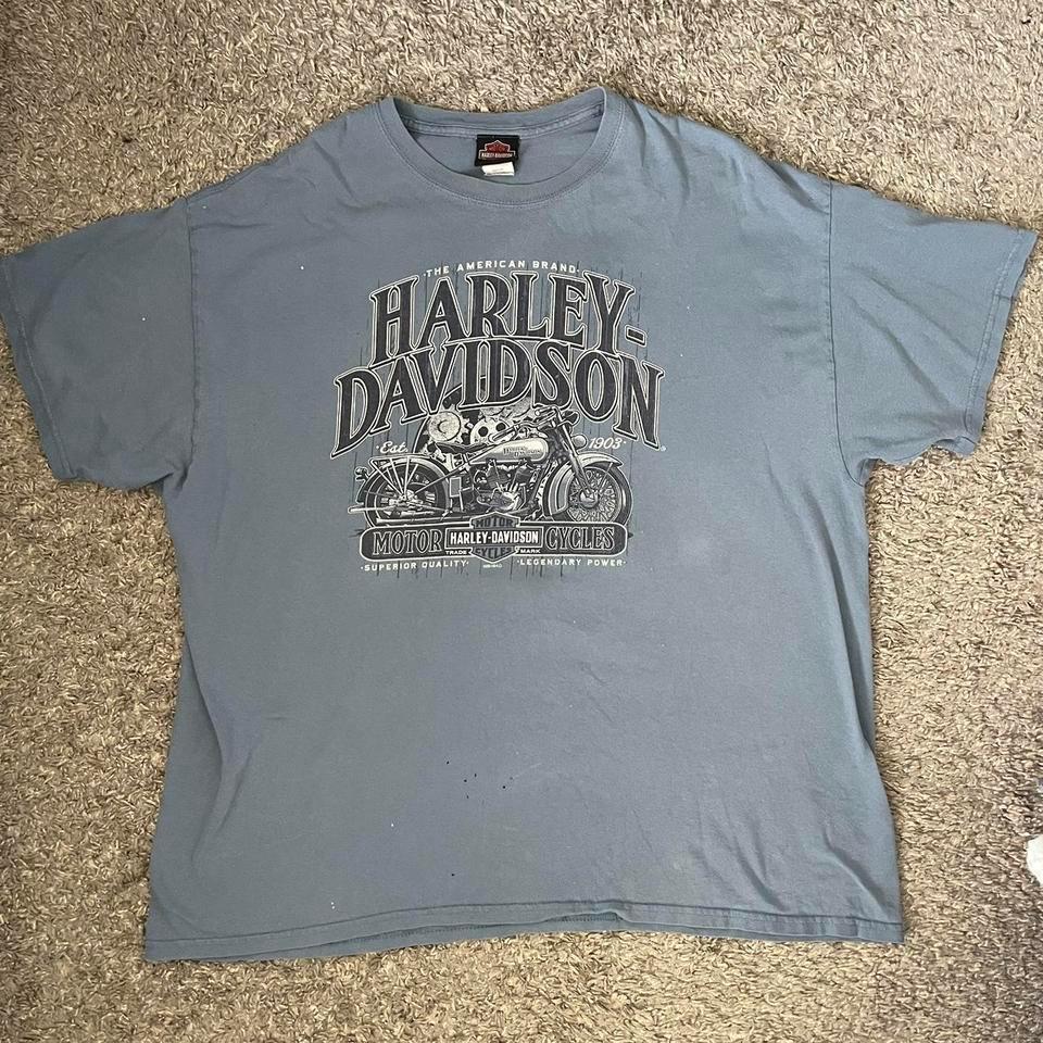 Harley Davidson Blue Tee With 1dc4