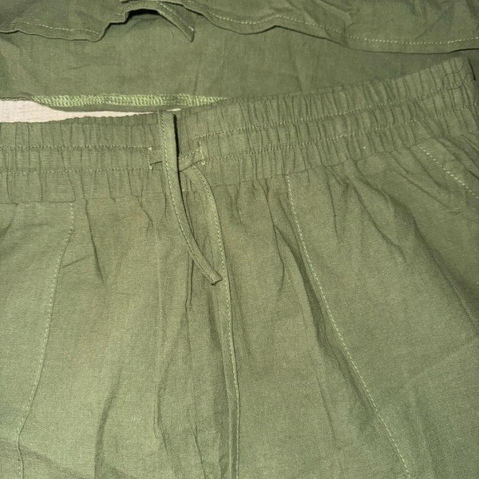 2 Pc Set Olive Green E728 3
