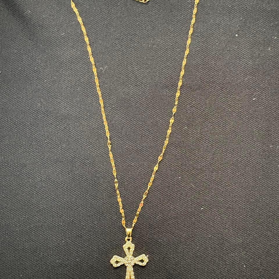 Gold Plated Stainless Steel Ornate Byzantine B636