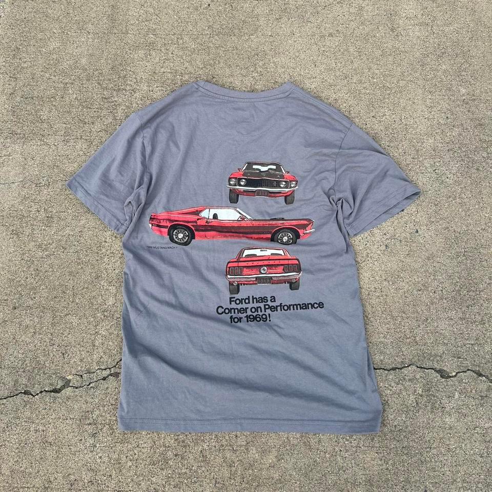 Grey Vintage Ford Mustang Car