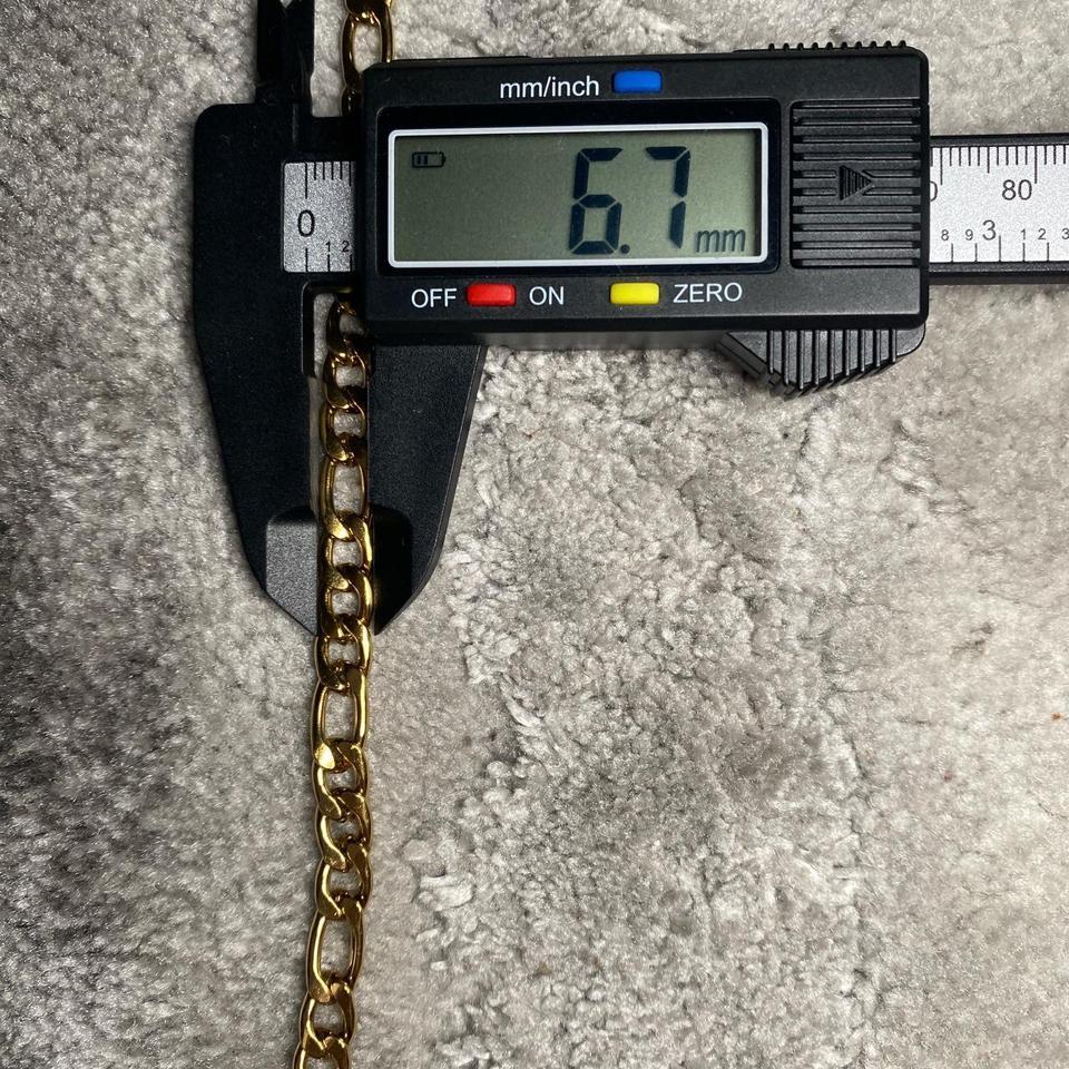 Gold Figaro Link Bracelet Size 6277 3
