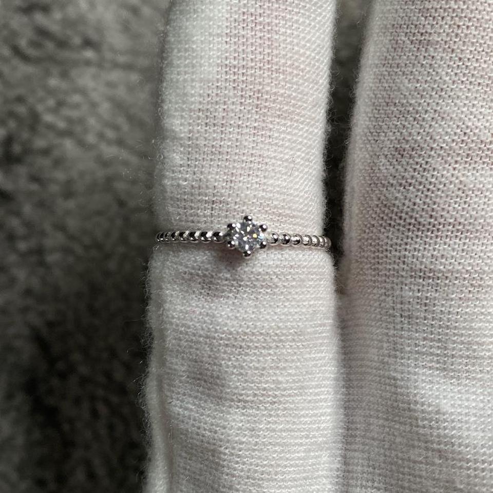 Sterling Silver Diamond Ring Size 364b