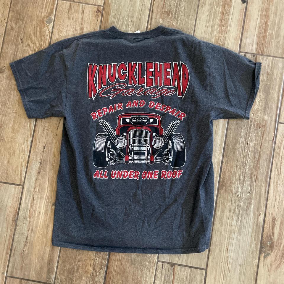 Grey And Red Knucklehead Garage 2