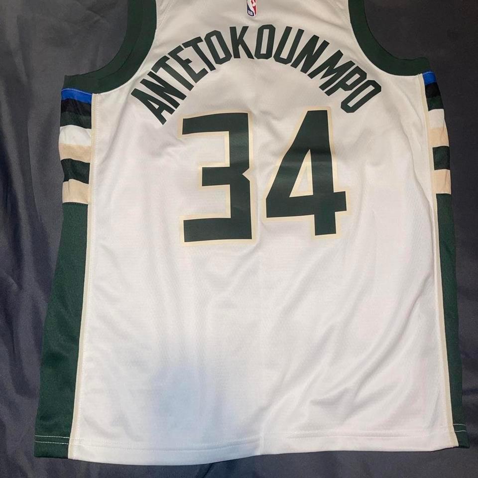Giannis Antetokounmpo Milwaukee Bucks White Ab42