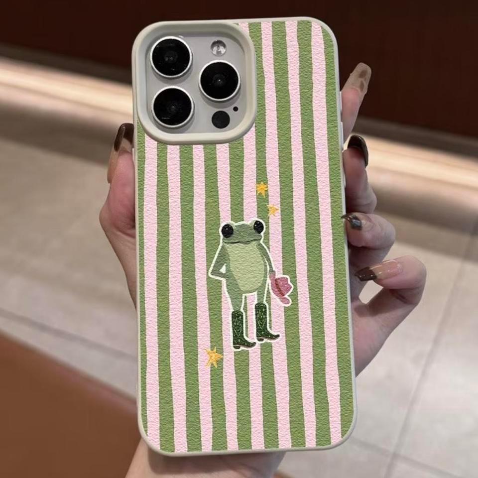 Green Pink Striped Phone 5e37 3