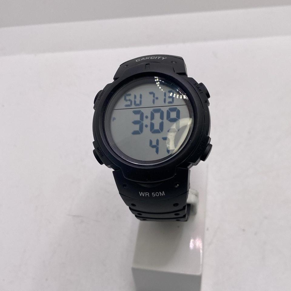 Mens Multifunction Black Sports Watch 595f 2