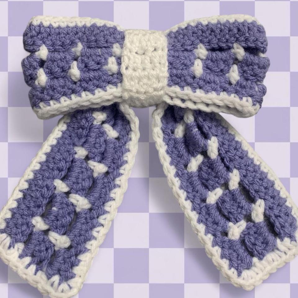 Lavender And White Handmade Crochet C5d1