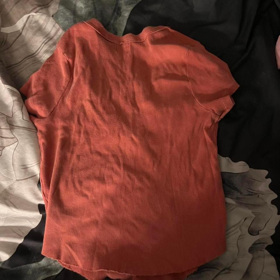 Urban Outfitters Orange Button Up Eed6 3