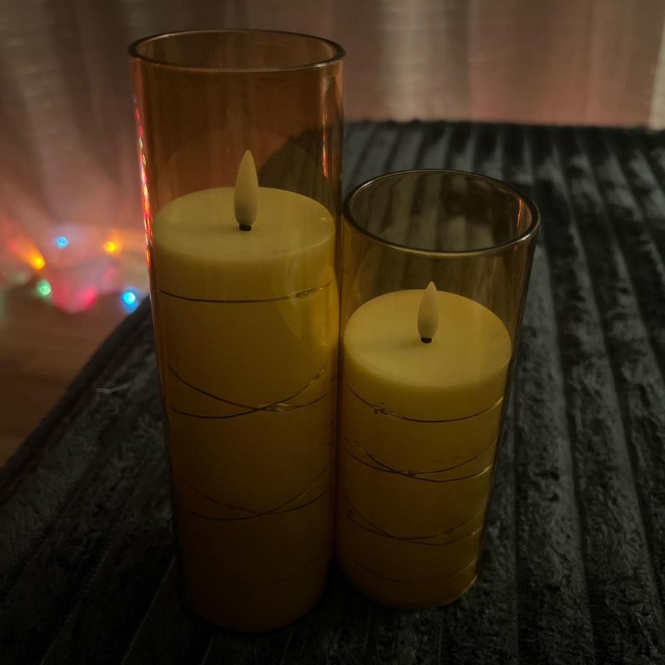 Two Prelit Candles Home Decor 85b5 2
