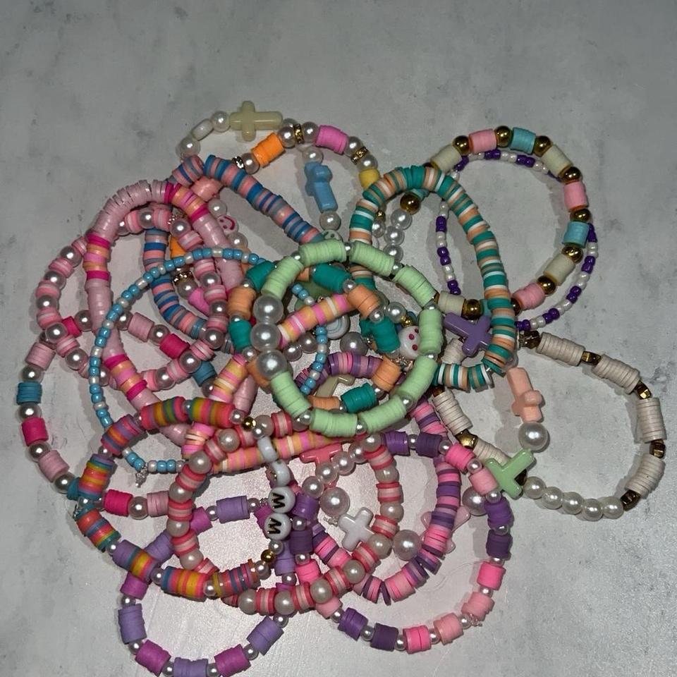 Pastel Beaded Bracelets With Smiley 98d6 4