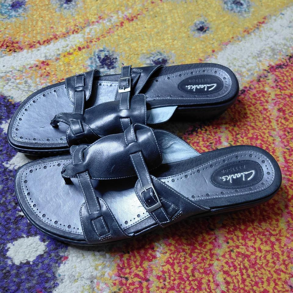 Clarks Artisan Black Leather Sandals 1118 2