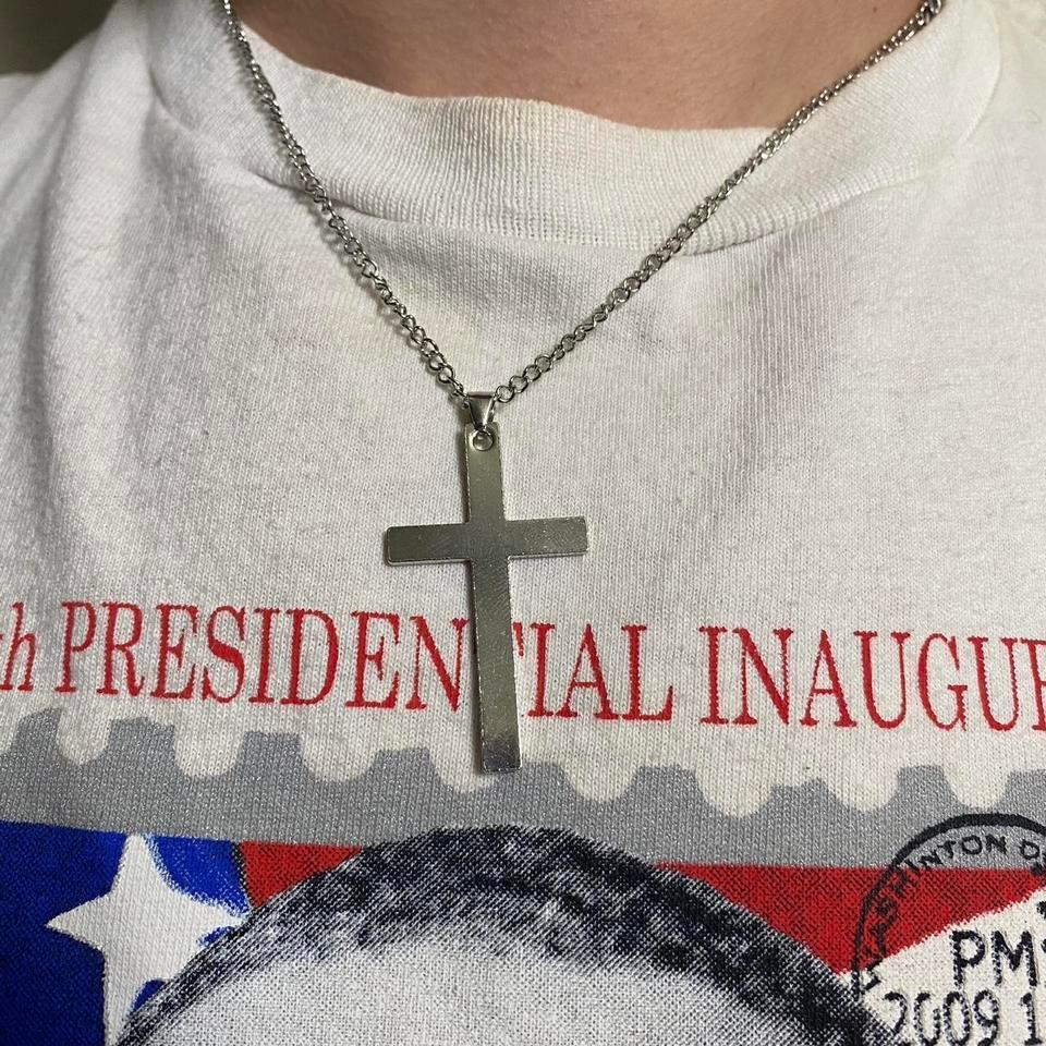 Silver Cross Necklace Chain With B5b2 3